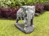  Product image 1 of the product “Avan - Elephant with blanket look right. 63 cm L | cast stone ”